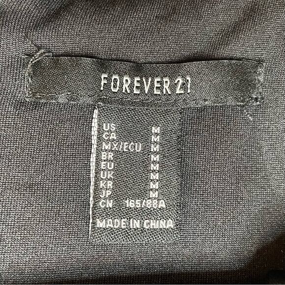 FOREVER 21 Y2K VIBES STRIPED SPAGHETTI STRAP PLAYFUL MINI DRESS BLACK - M - Picture 6 of 6